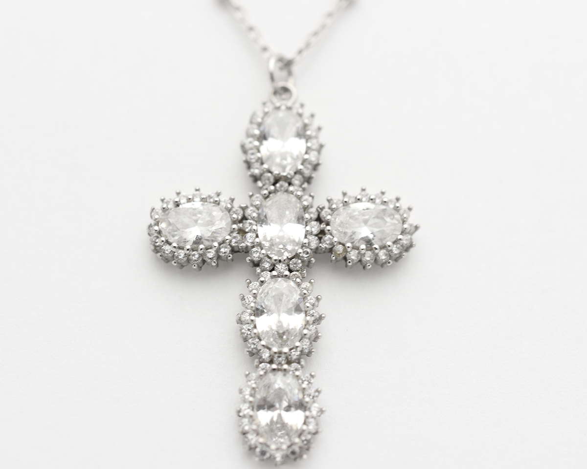 CZ Cross Necklace