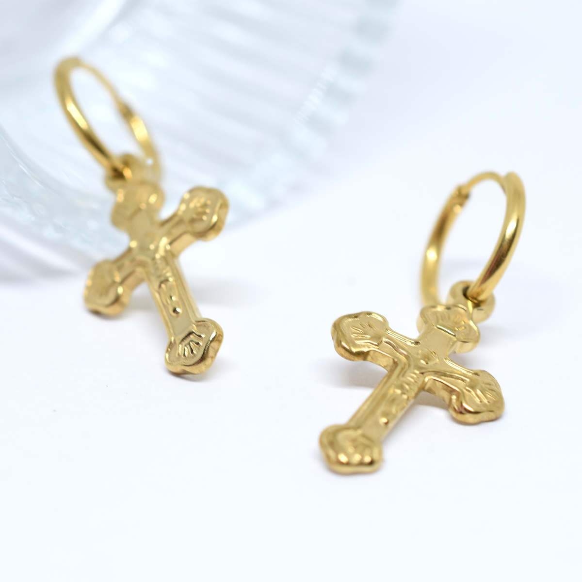 Dangly Cross Earrings