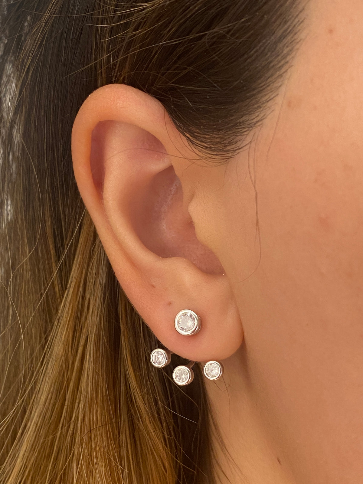 CZ Ear Jacket Earrings