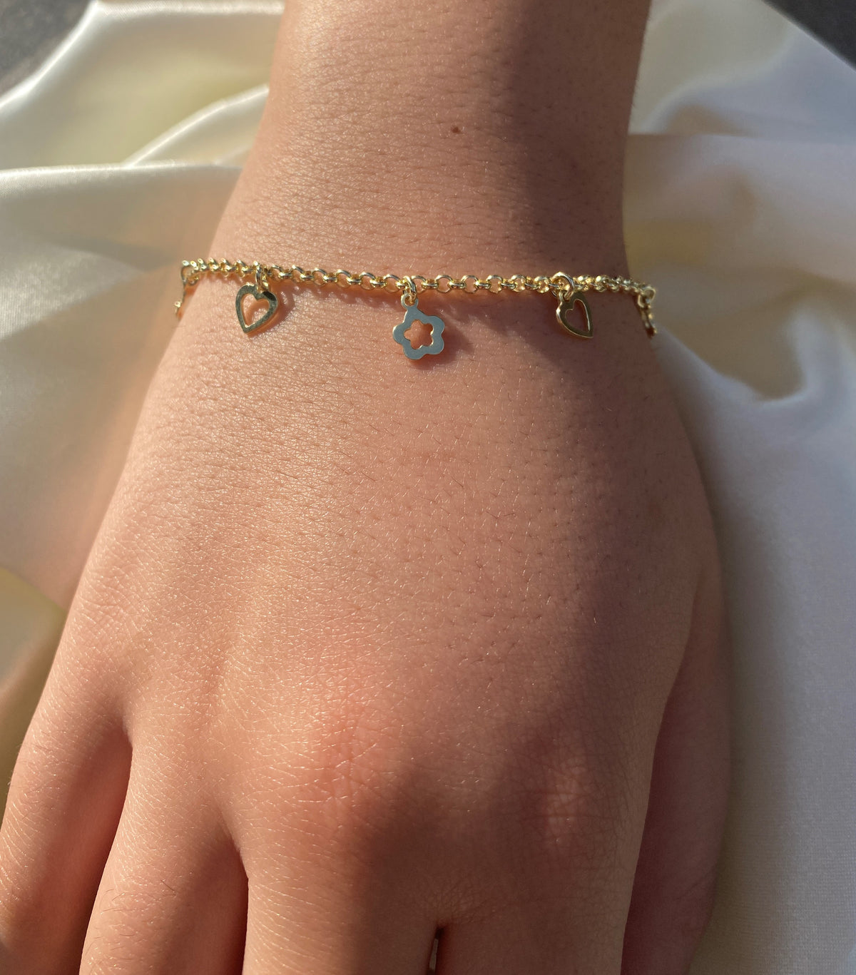 Heart and Star Charm Bracelet