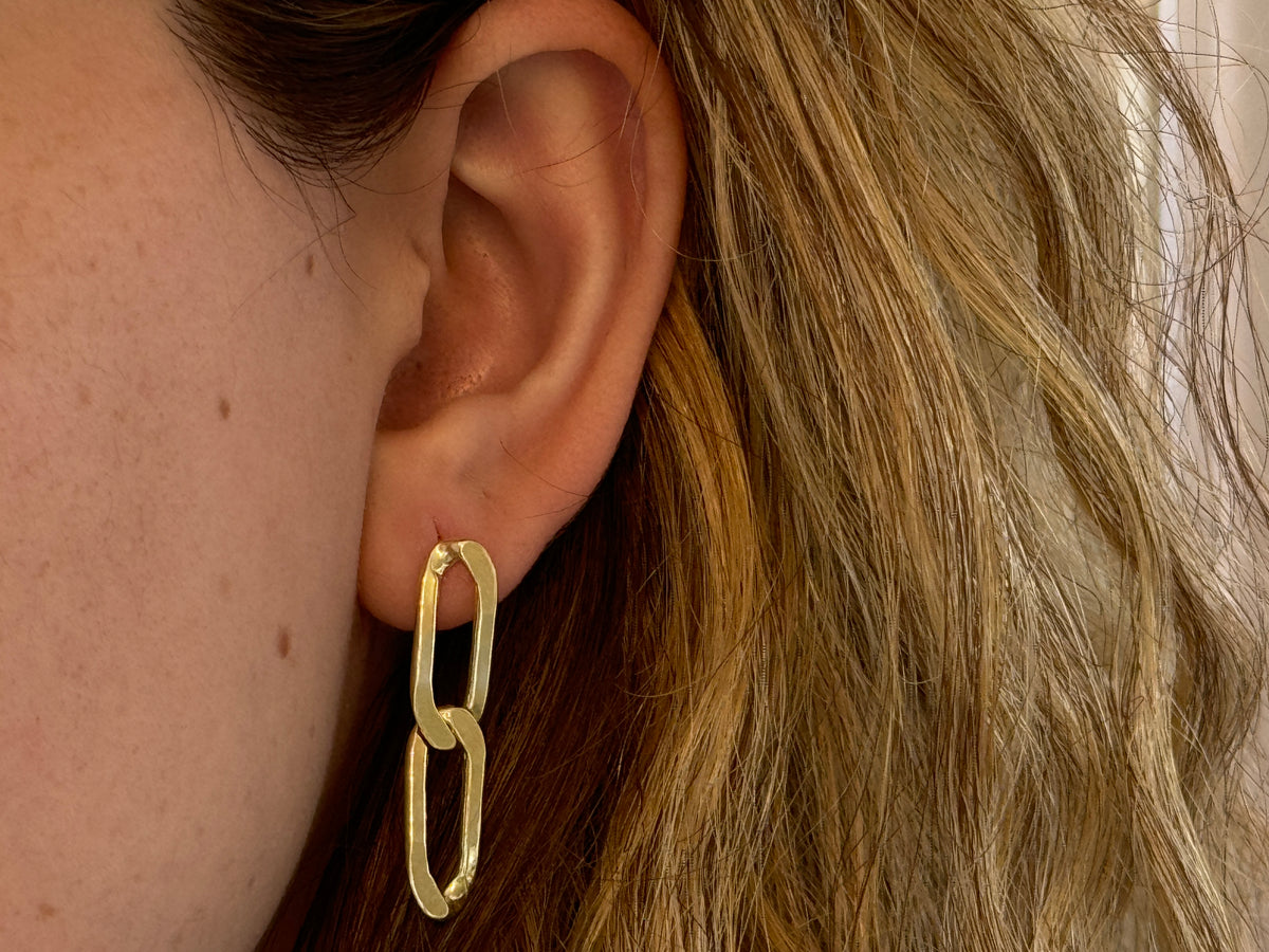 Gold Chain Link Earrings