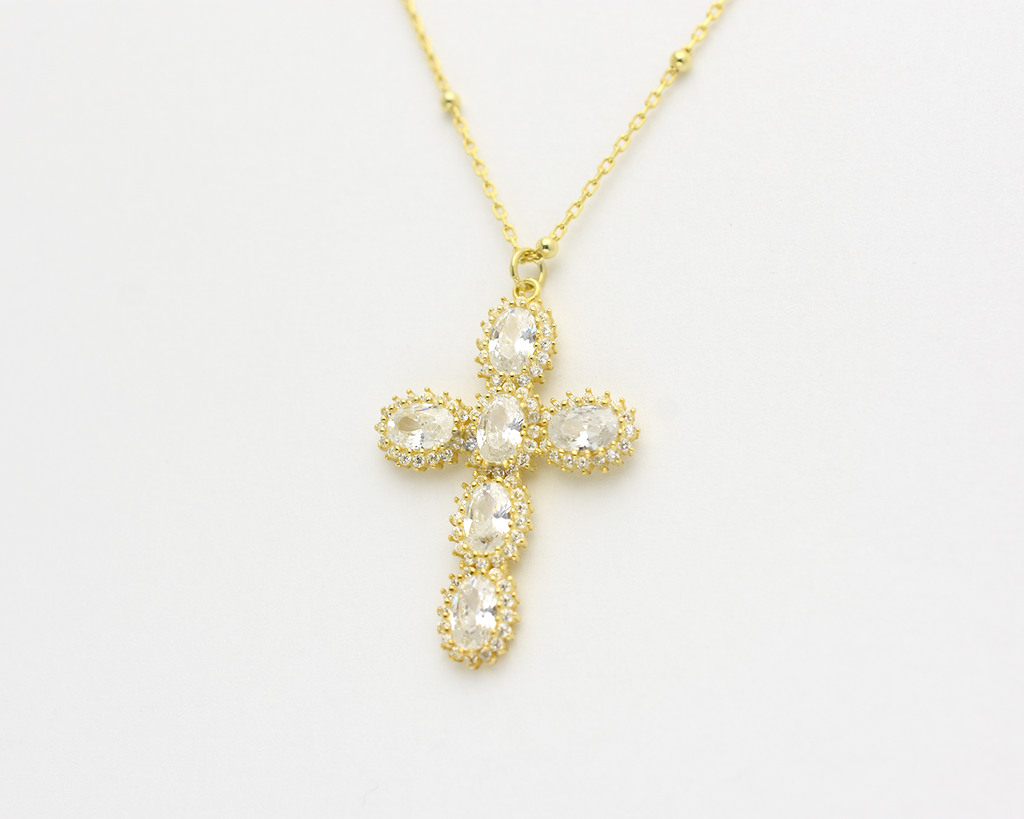 Halo Cross Necklace