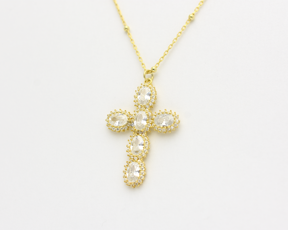 Halo Cross Necklace
