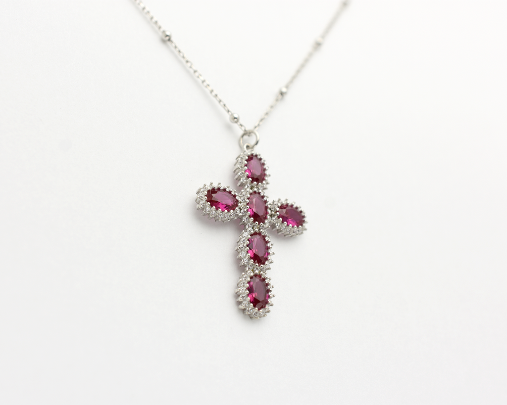 Halo Cross Necklace