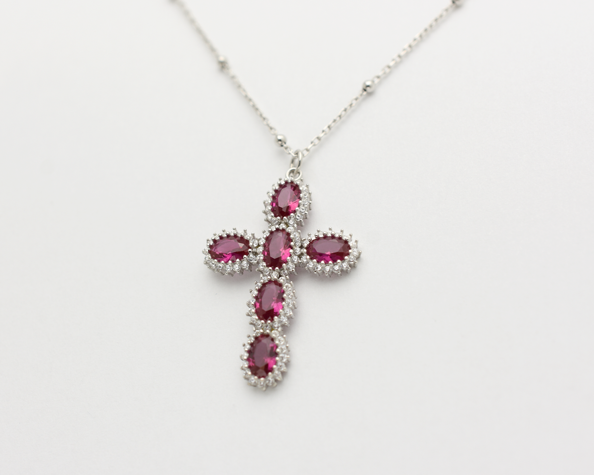 Halo Cross Necklace