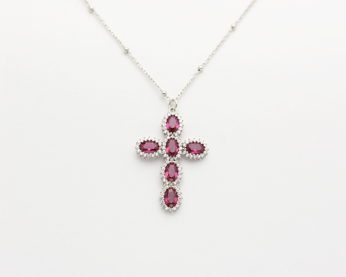 Halo Cross Necklace