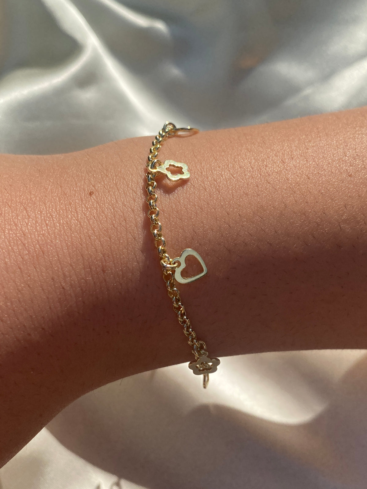 Heart and Star Charm Bracelet