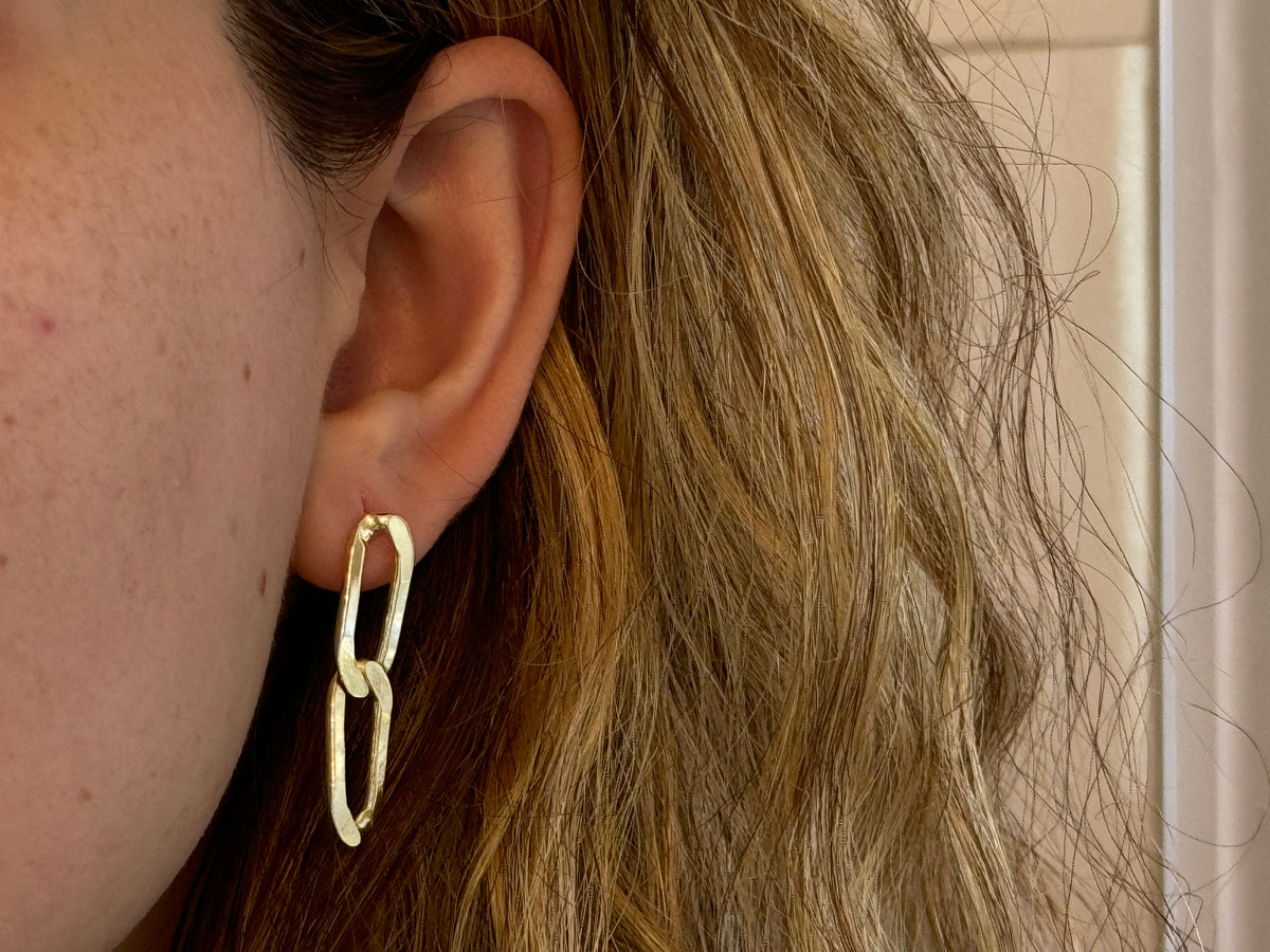 Gold Chain Link Earrings