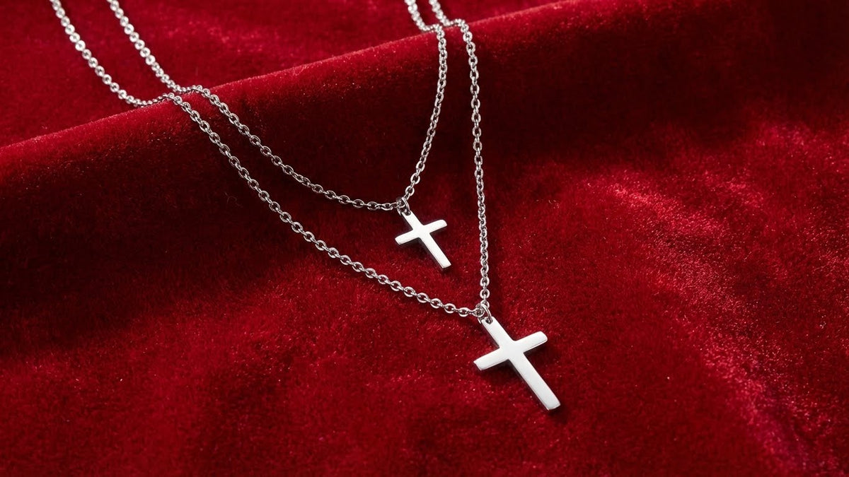 Double Layer Cross Necklace