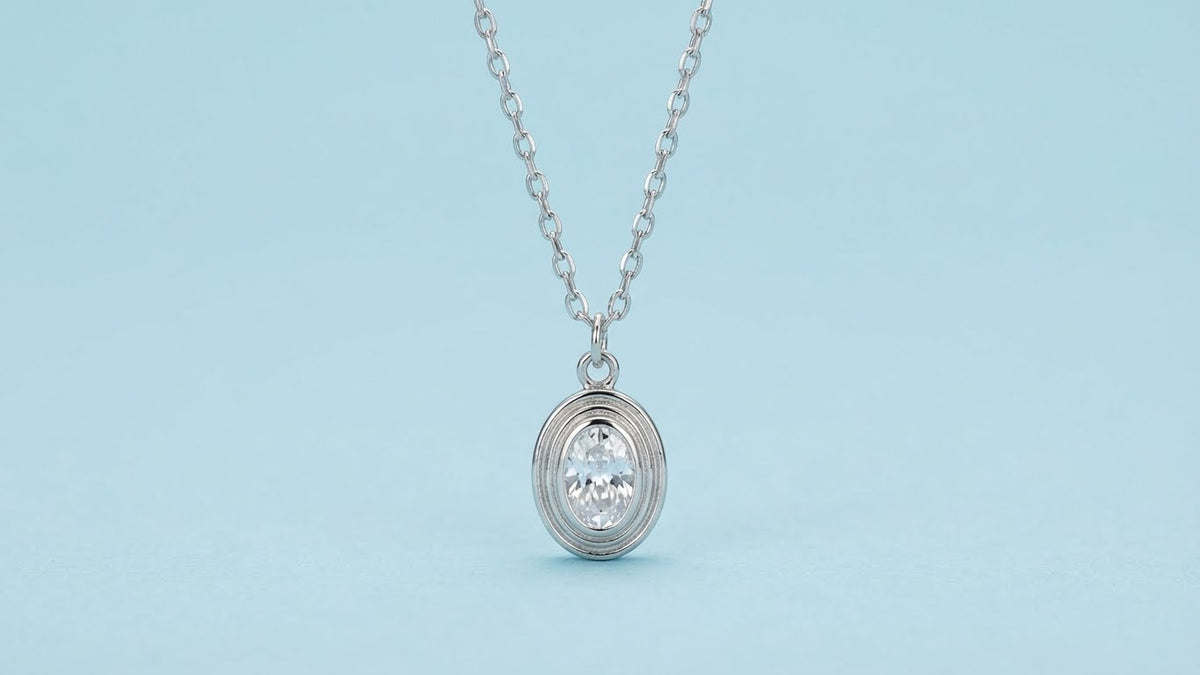 Oval Bezel Necklace