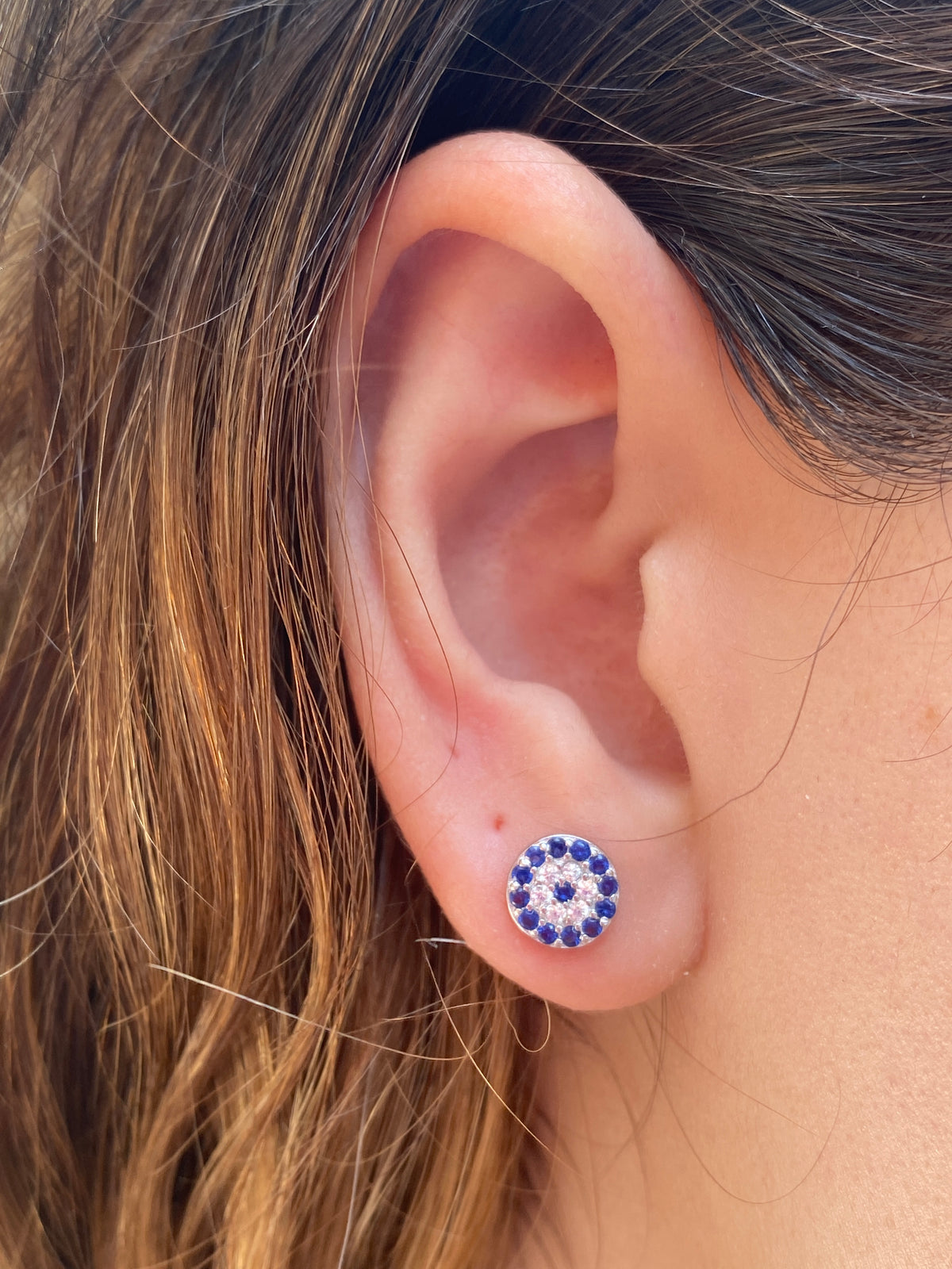 CZ Evil Eye Earrings