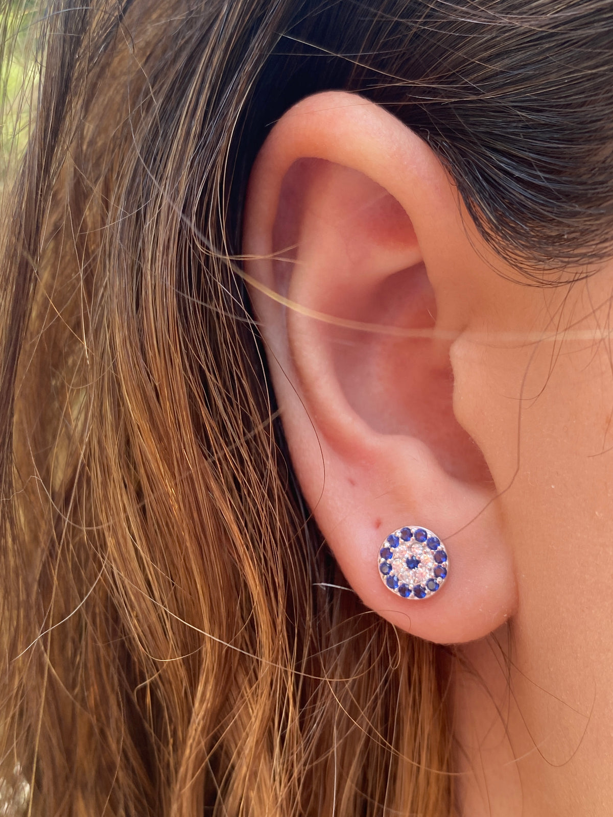 CZ Evil Eye Earrings