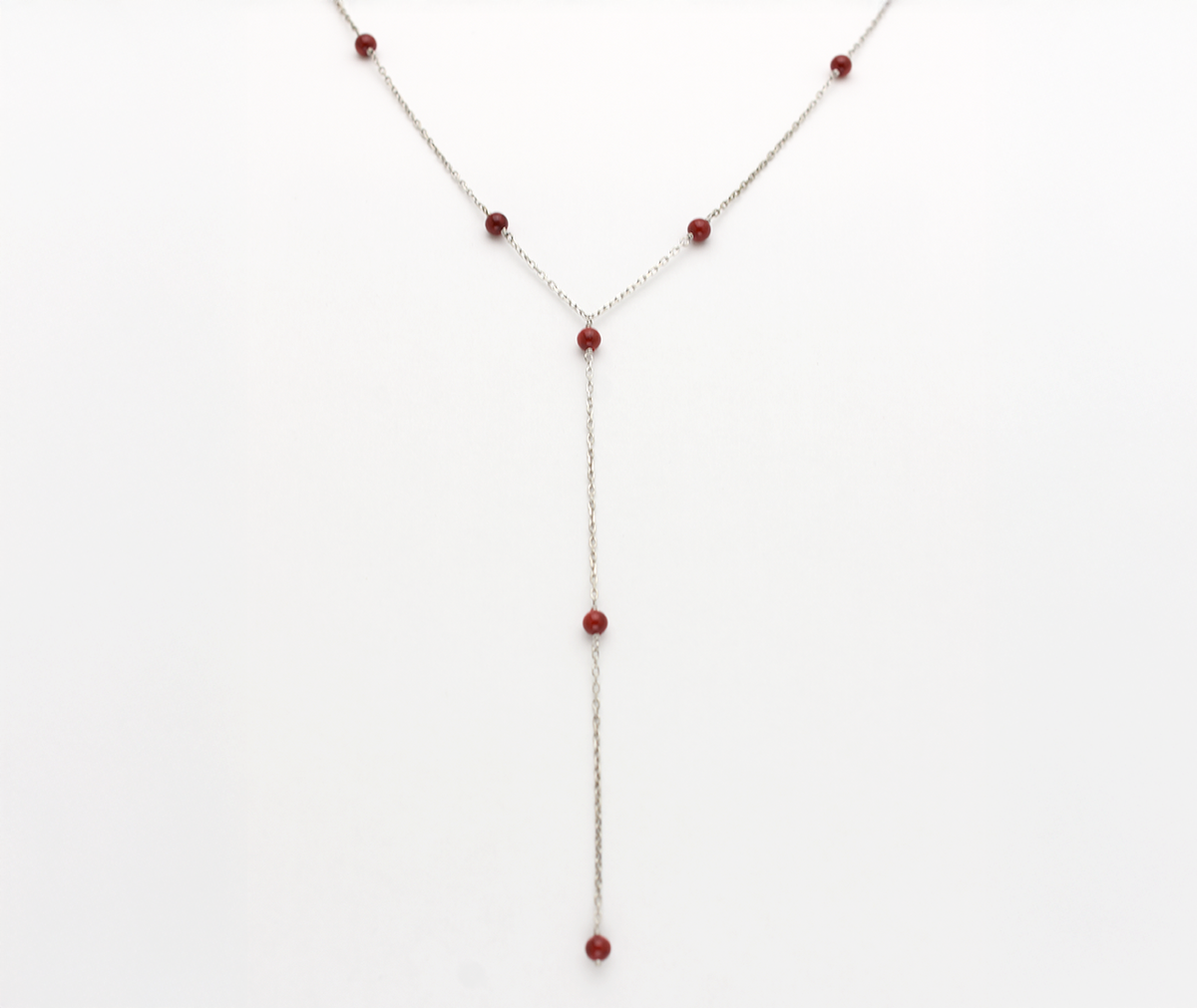 Red Lariat Necklace