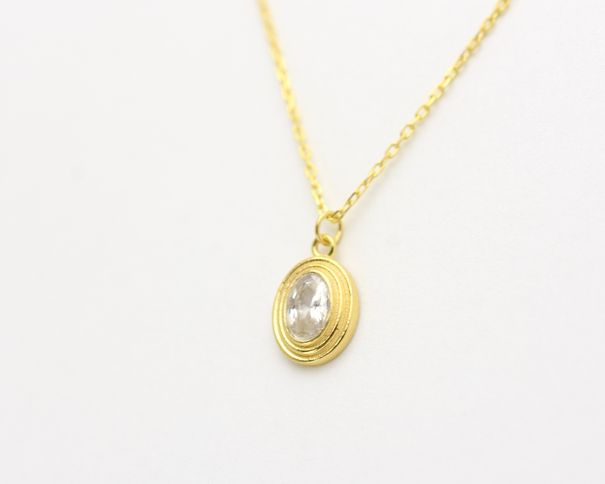 Oval Bezel Necklace