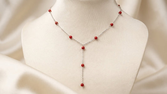 Red Lariat Necklace