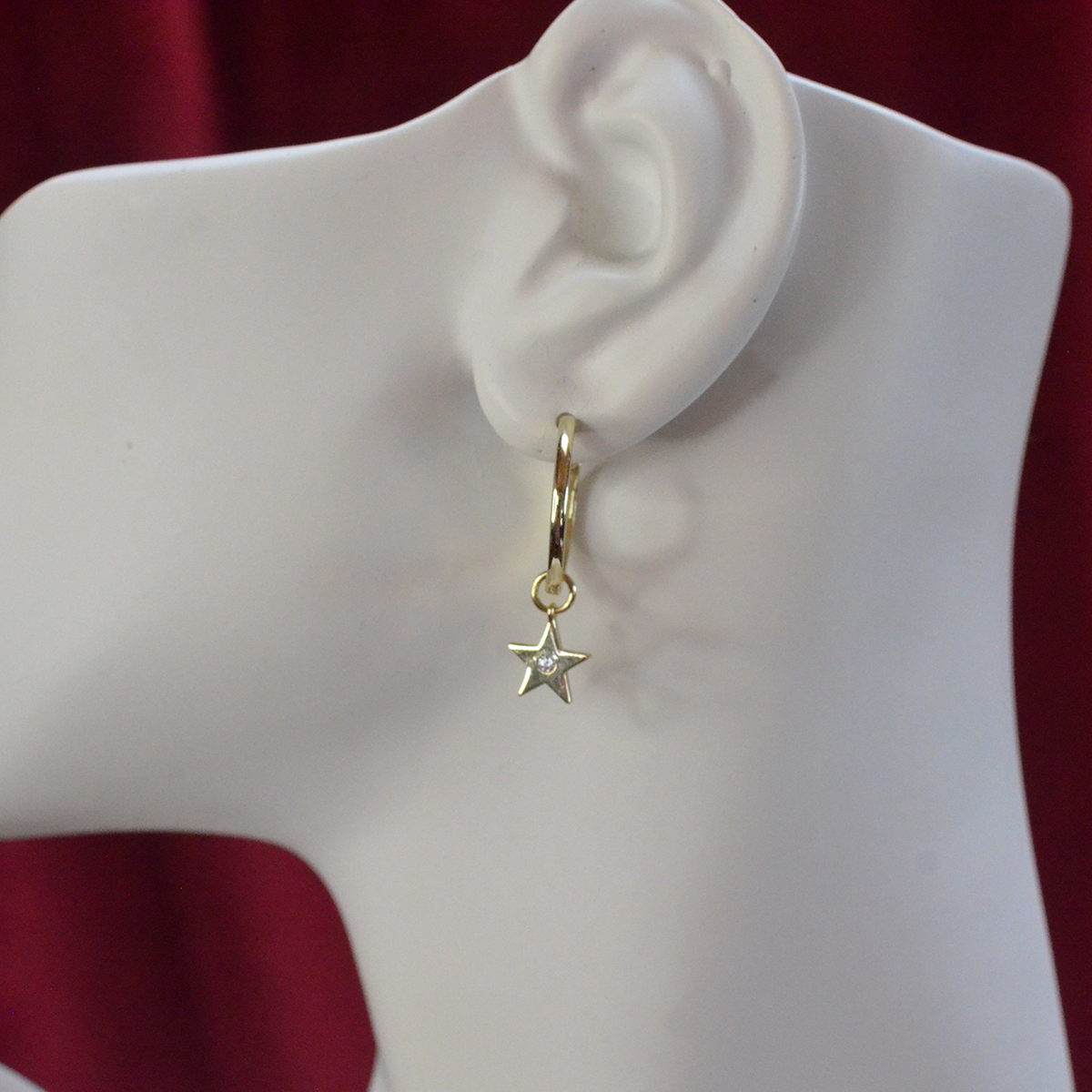 Gold Plated Star Hoops
