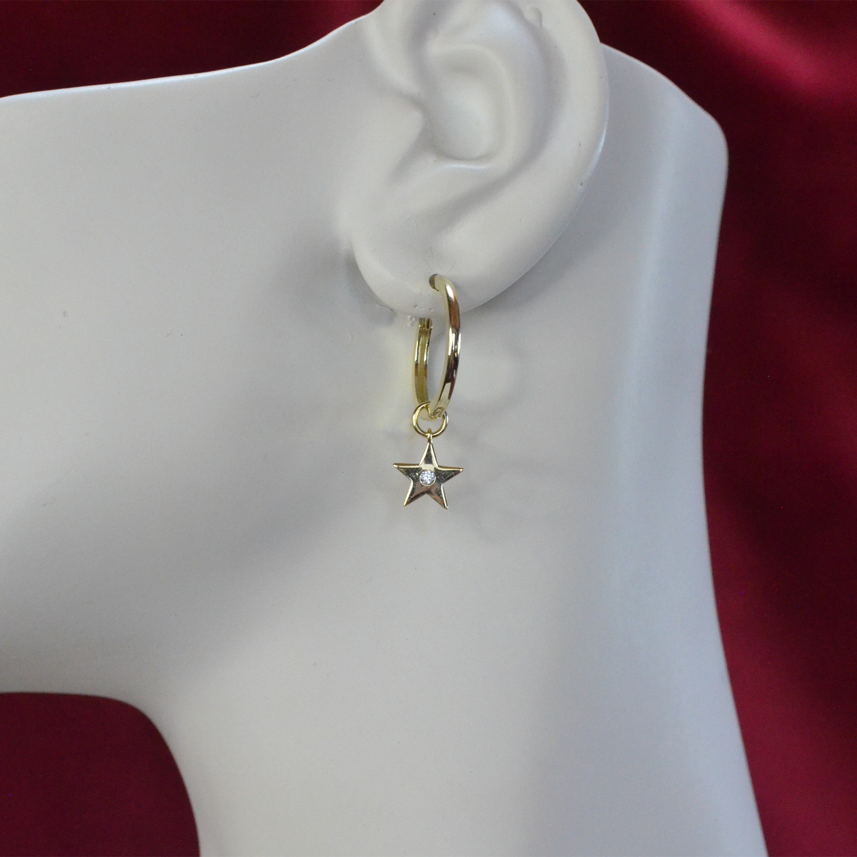 Gold Plated Star Hoops