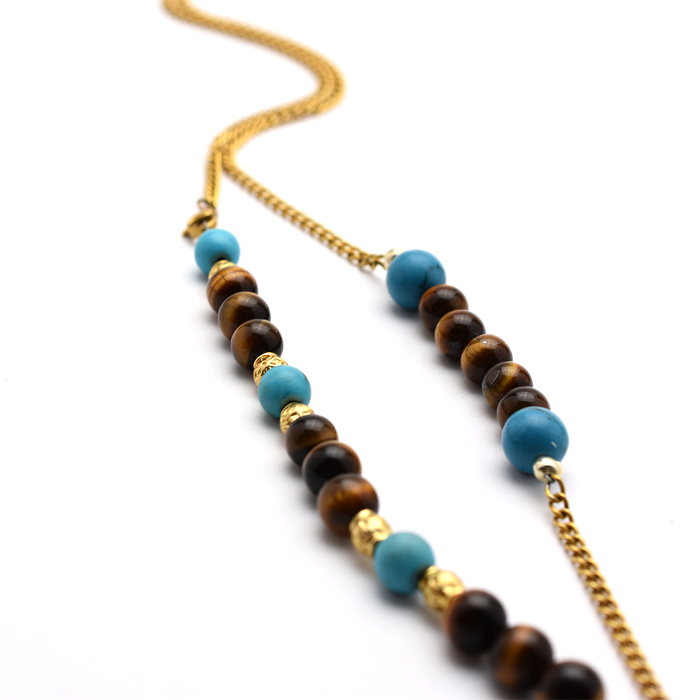 Turquoise Heart Beaded Belly Chain