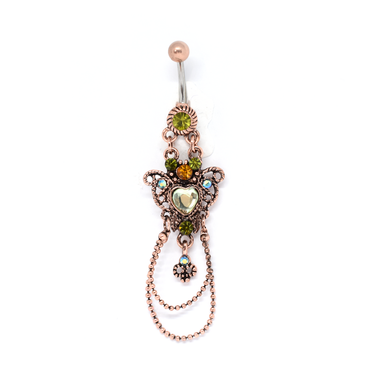 heart chandelier belly ring