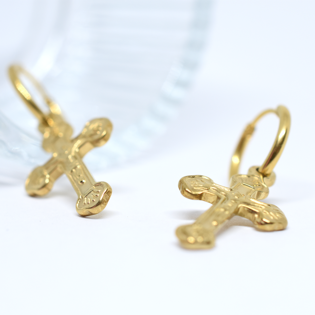 Dangly Cross Earrings