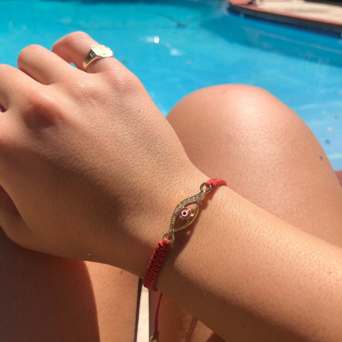 evil eye string bracelet