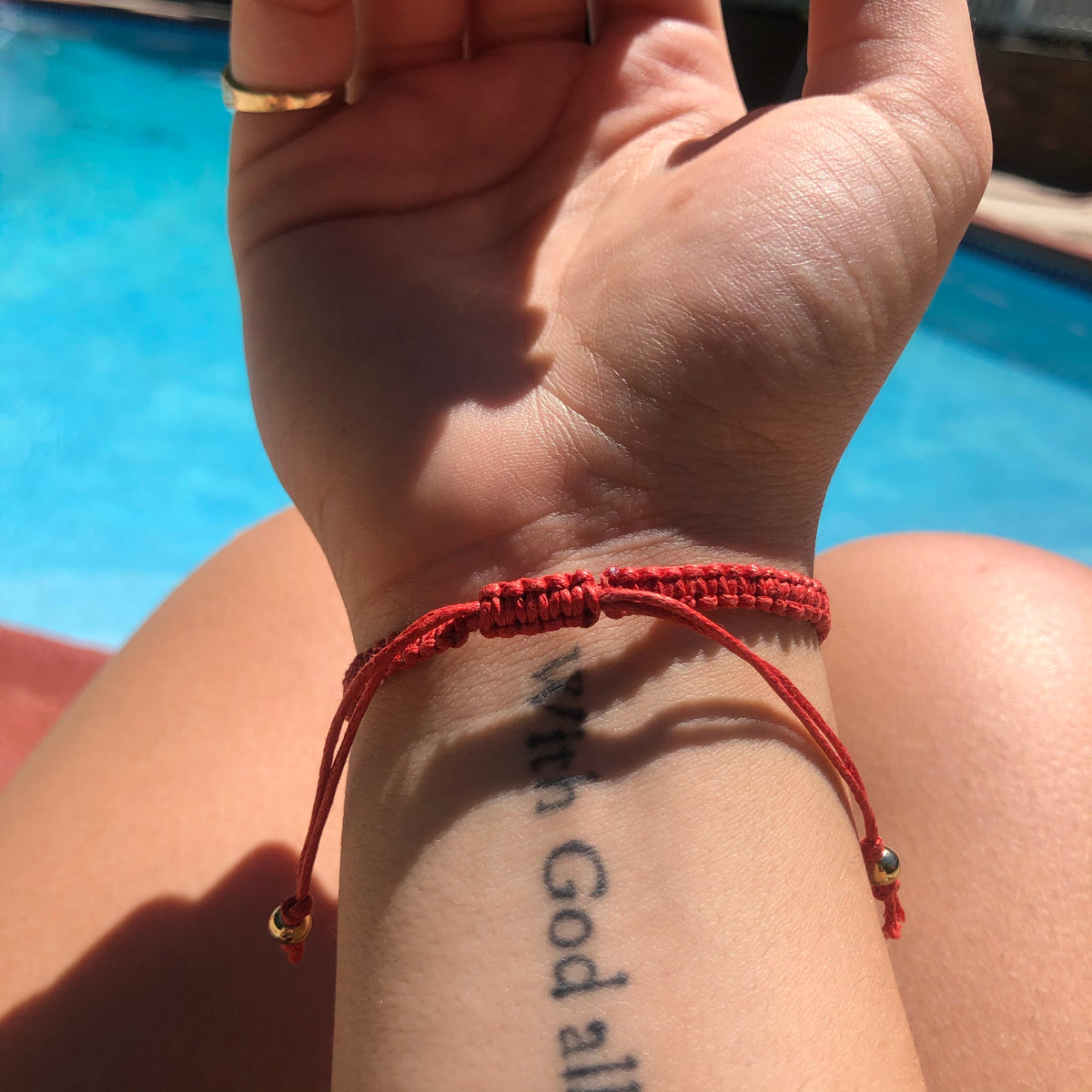 evil eye macrame bracelet