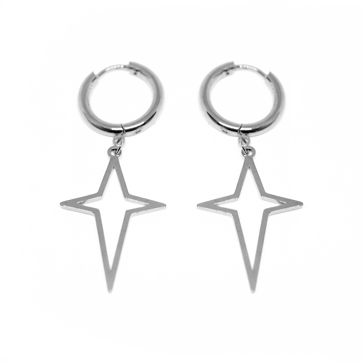 North Star Hoop Earrings