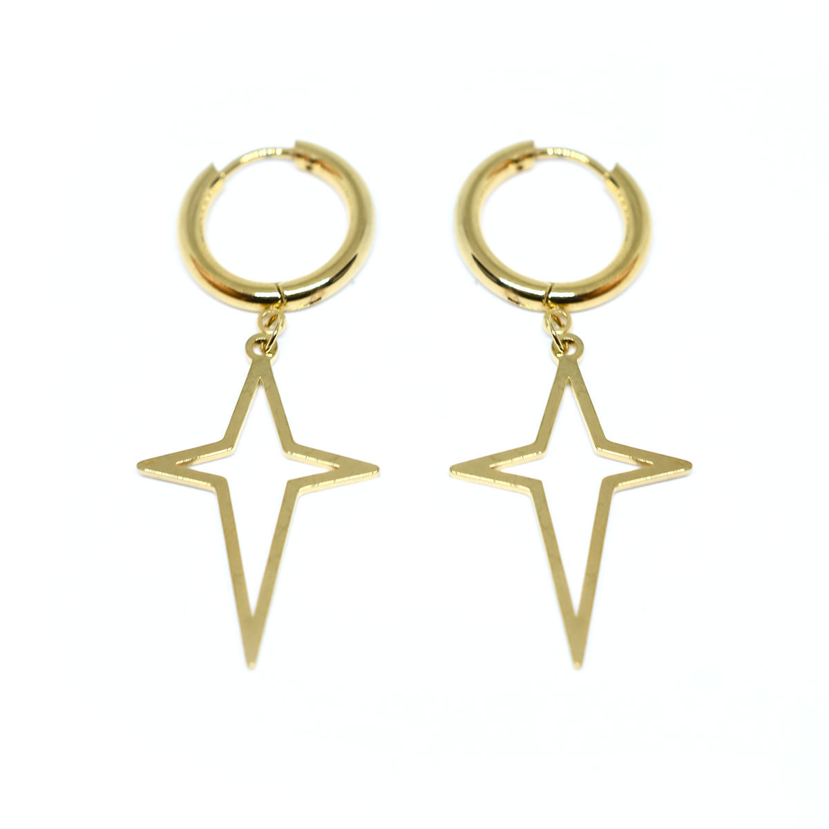North Star Hoop Earrings