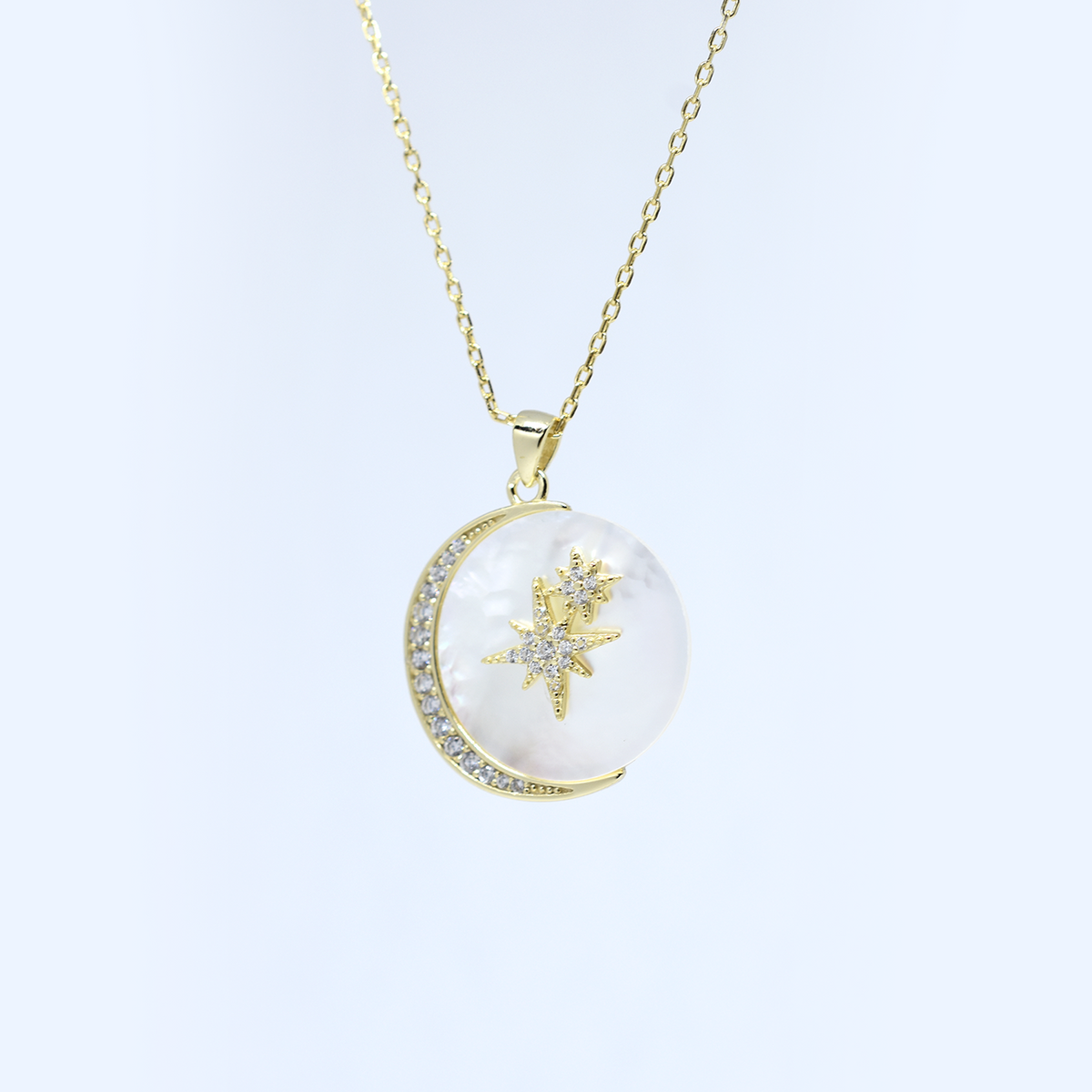 Mother of Pearl Moon Necklace