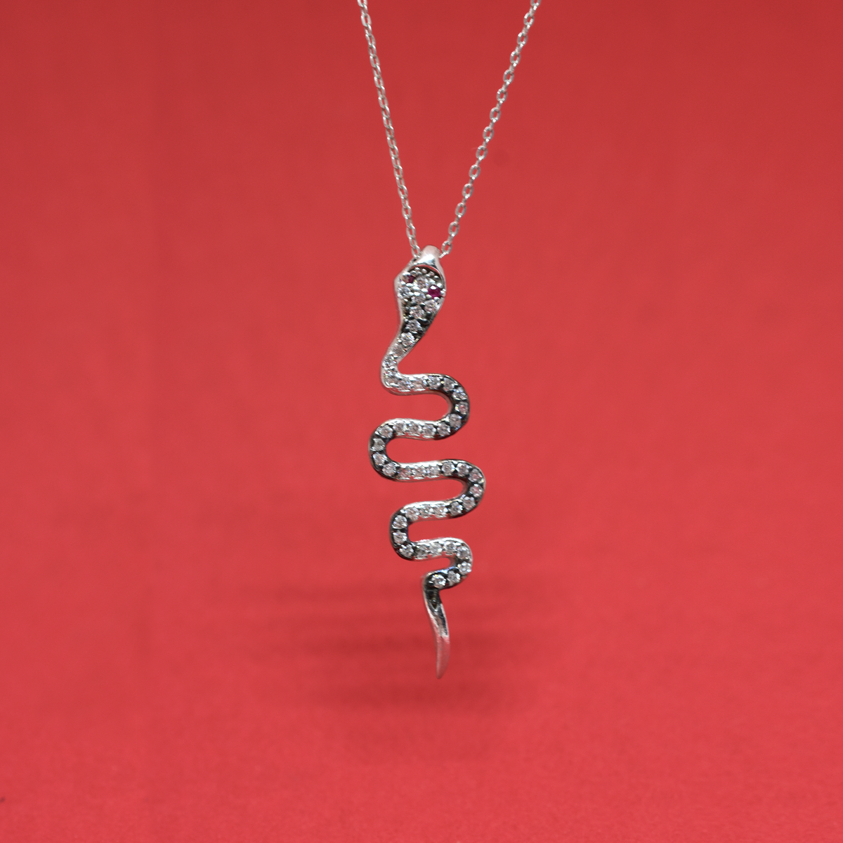 CZ Snake Necklace