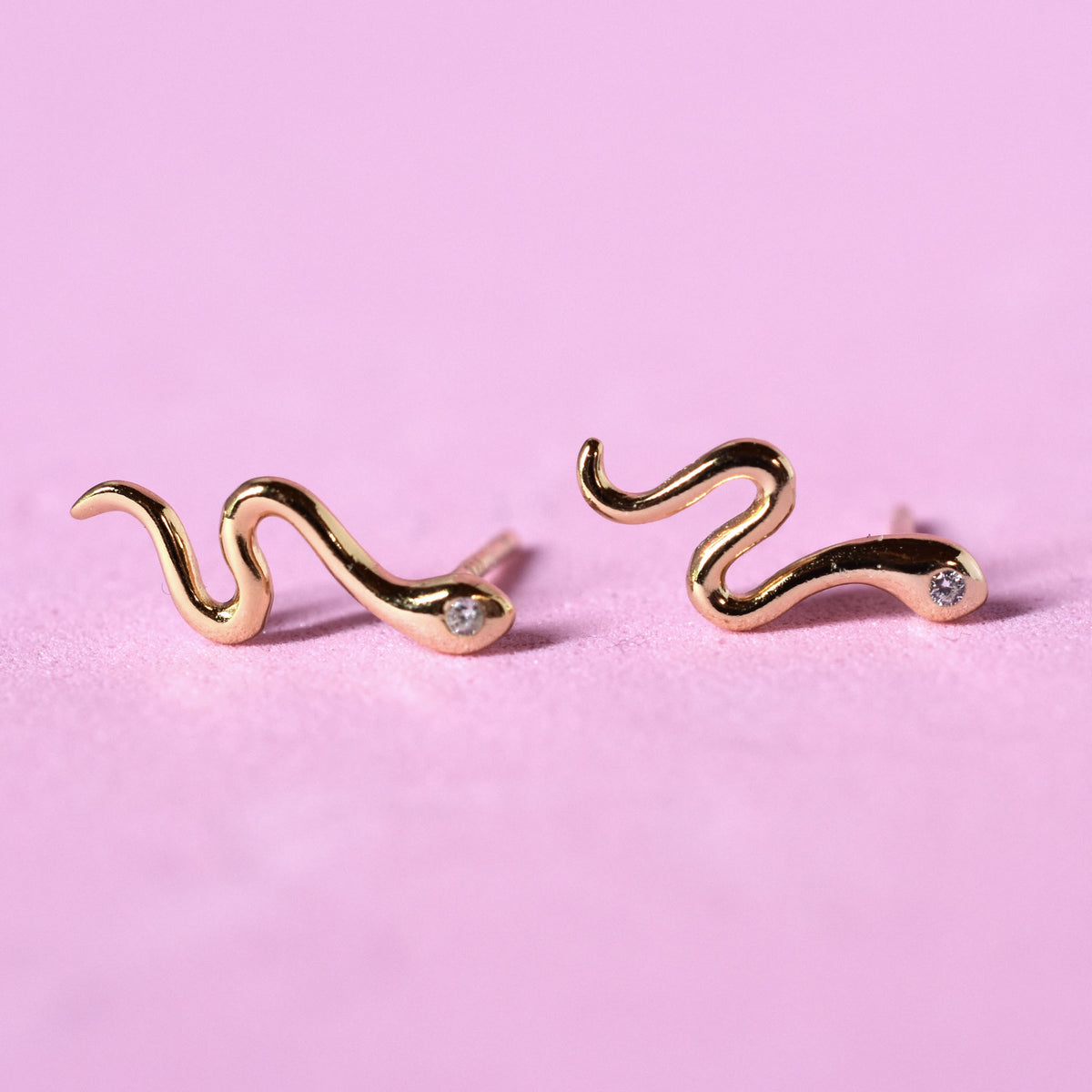 gold snake studs 