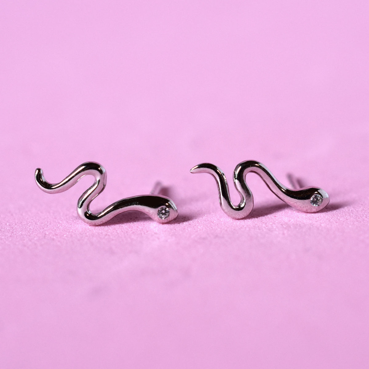 gold snake earrings